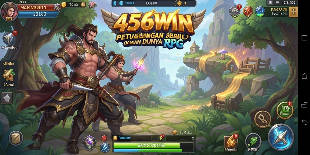 Gameplay RPG 456WIN menampilkan pertarungan dan penjelajahan yang menakjubkan.