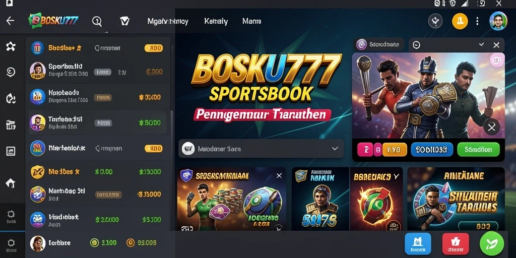 Tampilan menarik dari gameplay Sportsbook di BOSKU777.