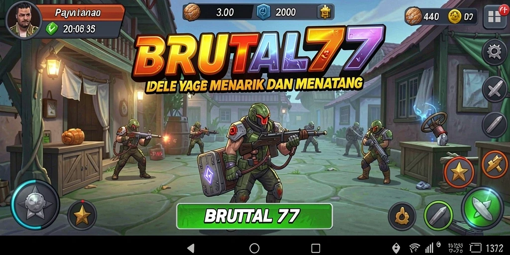 Tampilan gameplay Idle yang menarik dari BRUTAL77.