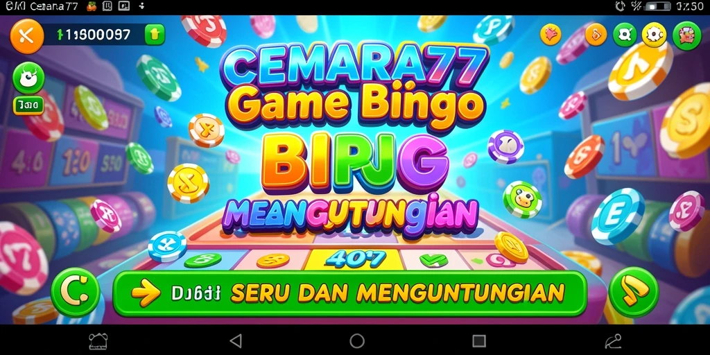 Screenshot tampilan gameplay CEMARA77 dengan suasana Bingo yang seru.