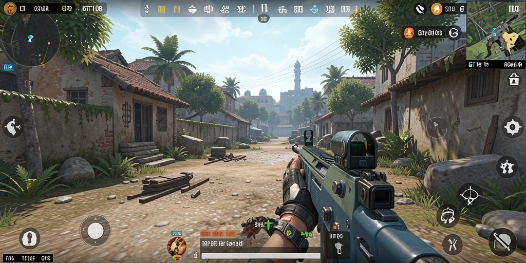 Gameplay GT108 yang seru dengan aksi tembak-menembak.