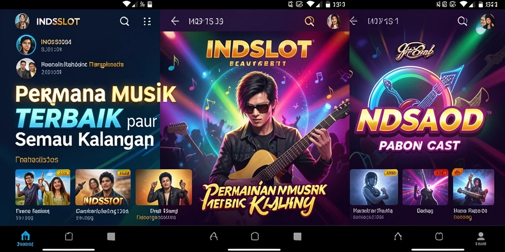 Tampilan permainan <strong>INDSLOT</strong> dengan interaksi musik yang menarik.