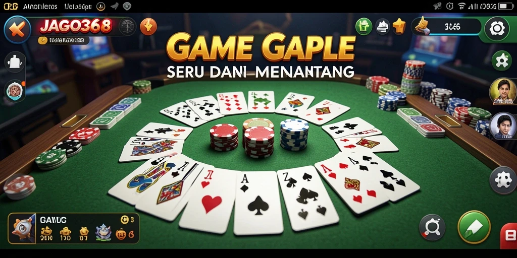 Screenshot gameplay JAGO368 yang menarik dan penuh aksi Gaple.