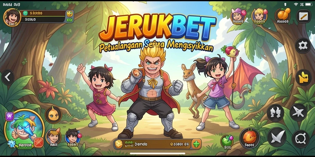 Screenshot gameplay menampilkan aksi seru dan karakter Anime.