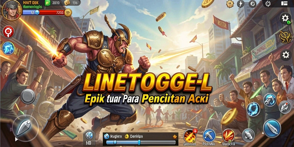 Tampilan aksi pertarungan yang epik di LINETOGEL.