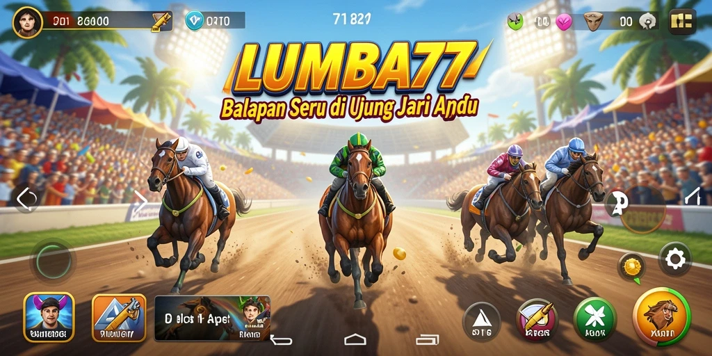 Tampilan gameplay LUMBA77 yang penuh aksi balapan seru.