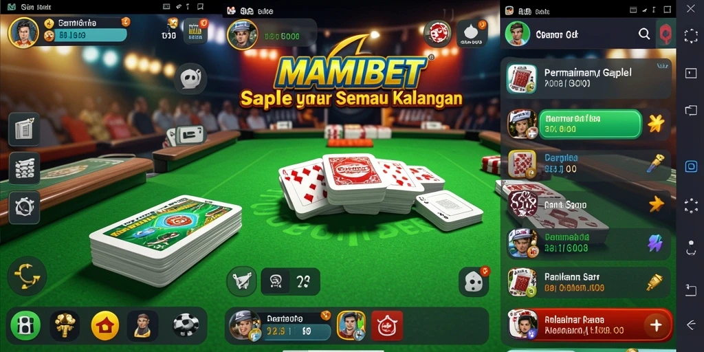 Screenshot MAMIBET menampilkan gameplay seru gaple.