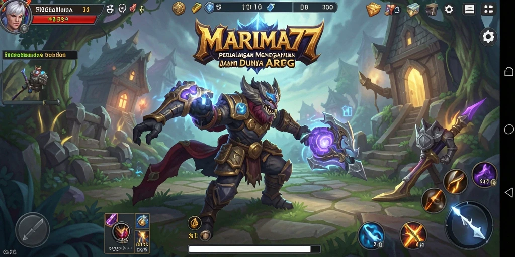 Tampilan gameplay seru dalam petualangan ARPG MARIMA77.