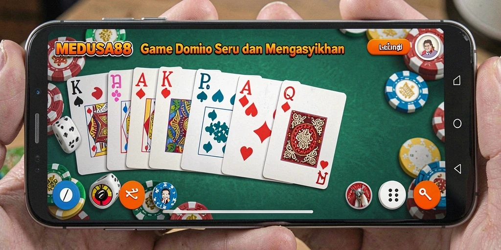 Screenshot MEDUSA88 menunjukkan kekuatan gameplay Domino yang seru.