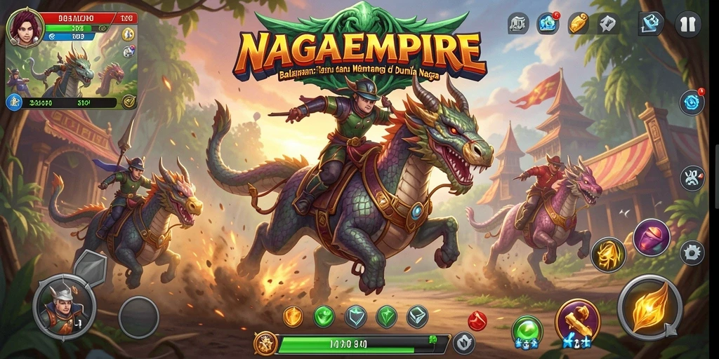 Gameplay seru NAGAEMPIRE dengan aksi balapan cepat.
