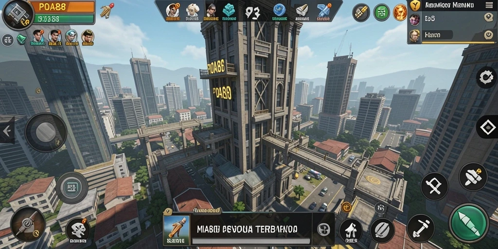 Screenshot gameplay Tower Defense POA88 yang seru dan menantang.