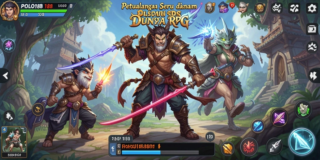 Tampilan gameplay seru dalam dunia RPG yang menawan.