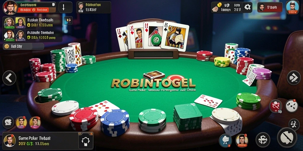 Gameplay seru permainan Poker di ROBINTOGEL.
