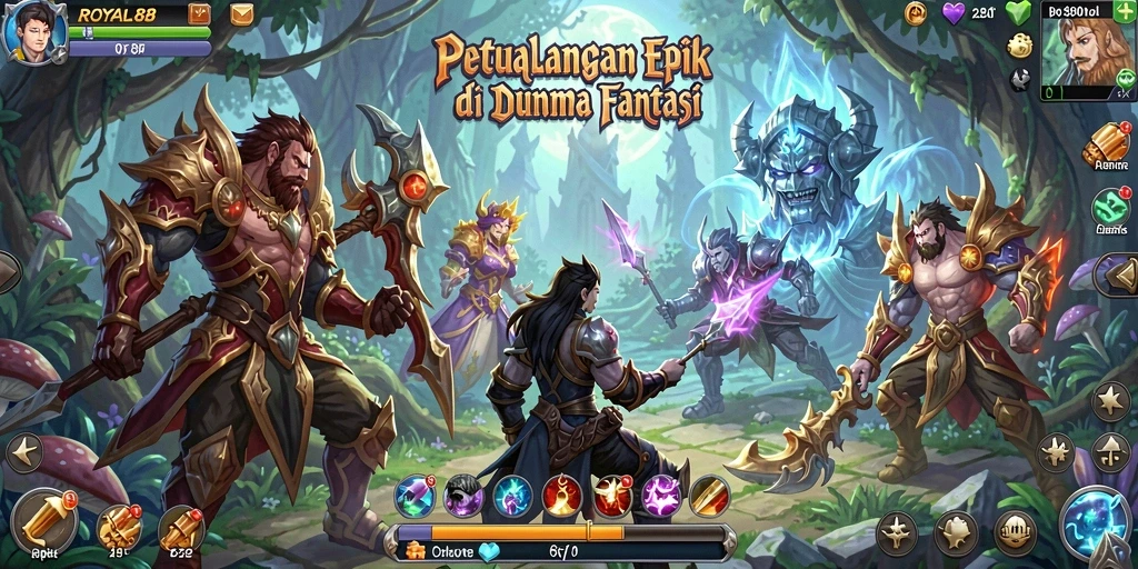 Screenshot utama ROYAL88 menampilkan aksi seru dalam petualangan epik.