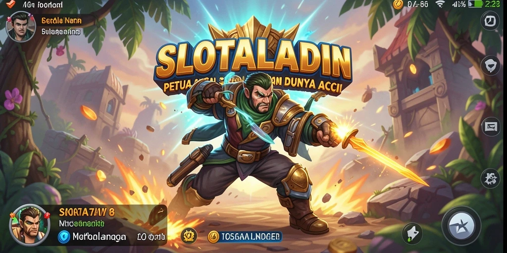 Tampilan gameplay SLOTALADIN yang penuh aksi dan seru.
