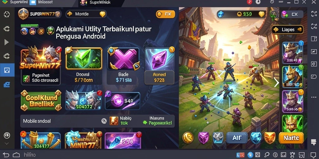 Tampilan utama SUPERWIN777 dengan fitur Utility yang menarik.