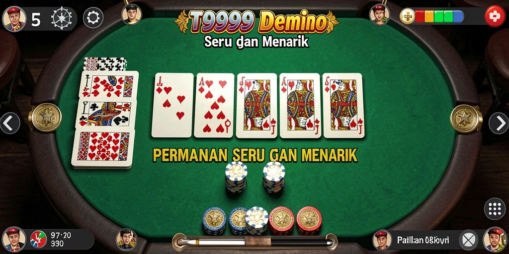 Tampilan menarik dari gameplay Domino di T9999.