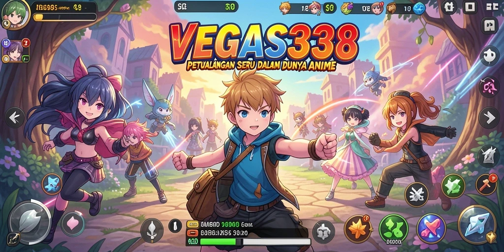 Tampilan menarik dari gameplay VEGAS338 yang penuh warna.