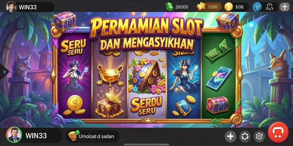Screenshot WIN33 menunjukkan permainan slot yang menarik dan interaktif.