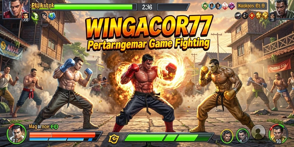 Screenshot WINGACOR77 menampilkan aksi pertarungan yang intens dan epik.