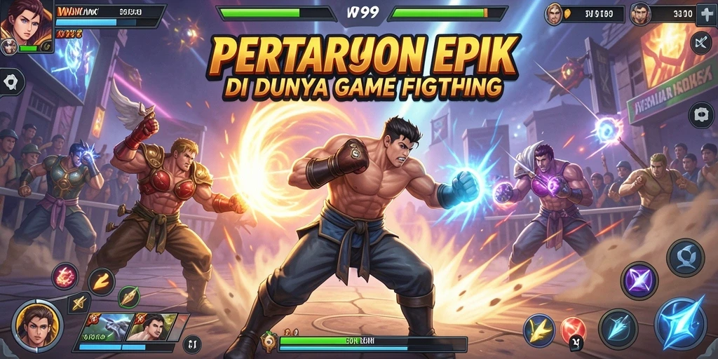 Tangkapan layar WOW99 menampilkan aksi pertarungan yang seru dan karakter-karakter ikonik.