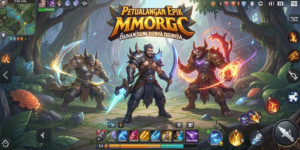Tampilan gameplay Y89 yang memukau dalam dunia MMORPG yang luas.